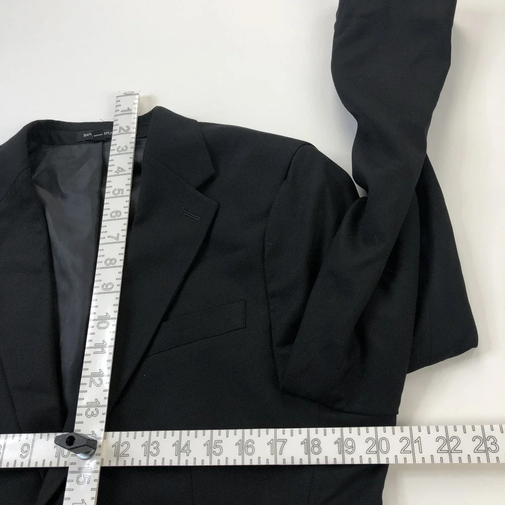 Banana Republic Tailored Fit 40 Polyester Button Blazer Sport Coat Black HRJ